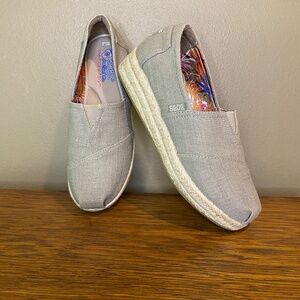 Skechers BOBS Women's Highlights High Jinx Canvas Slip-On, Size 7.5M, Taupe, NIB